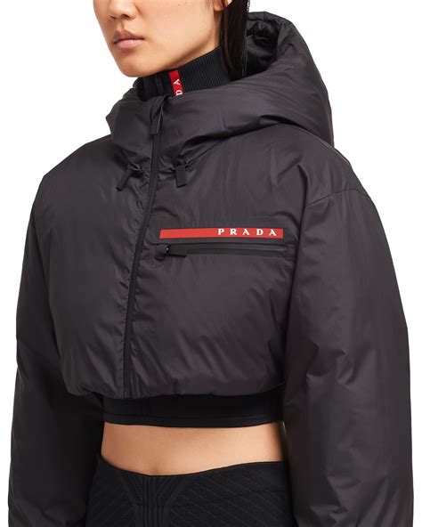 prada light polyester padded jacket|prada puffer jacket women's.